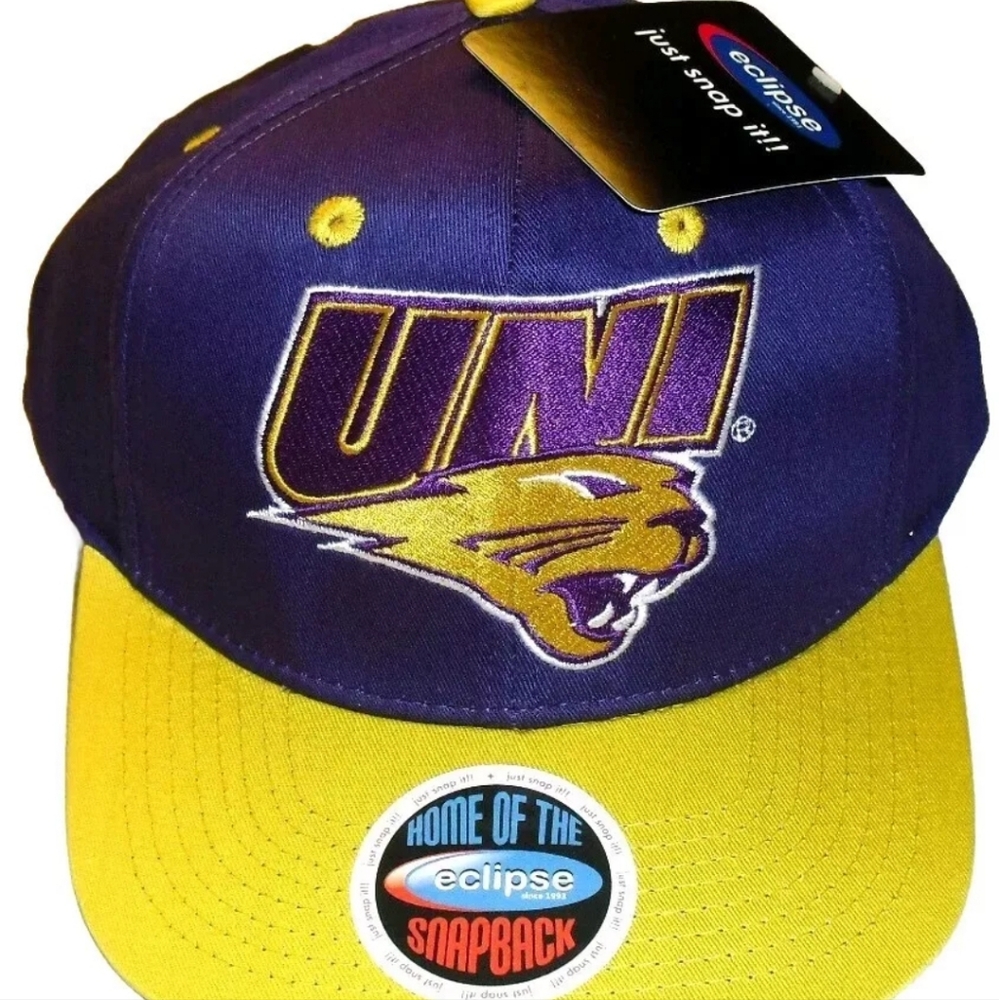 Northern Iowa Panthers UNI University Mens Snapback hat New Purple Yellow Ncaa